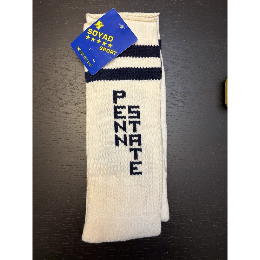 NWT Vintage Men’s Penn State University Socks Crew Socks Extra Tall Socks PSU